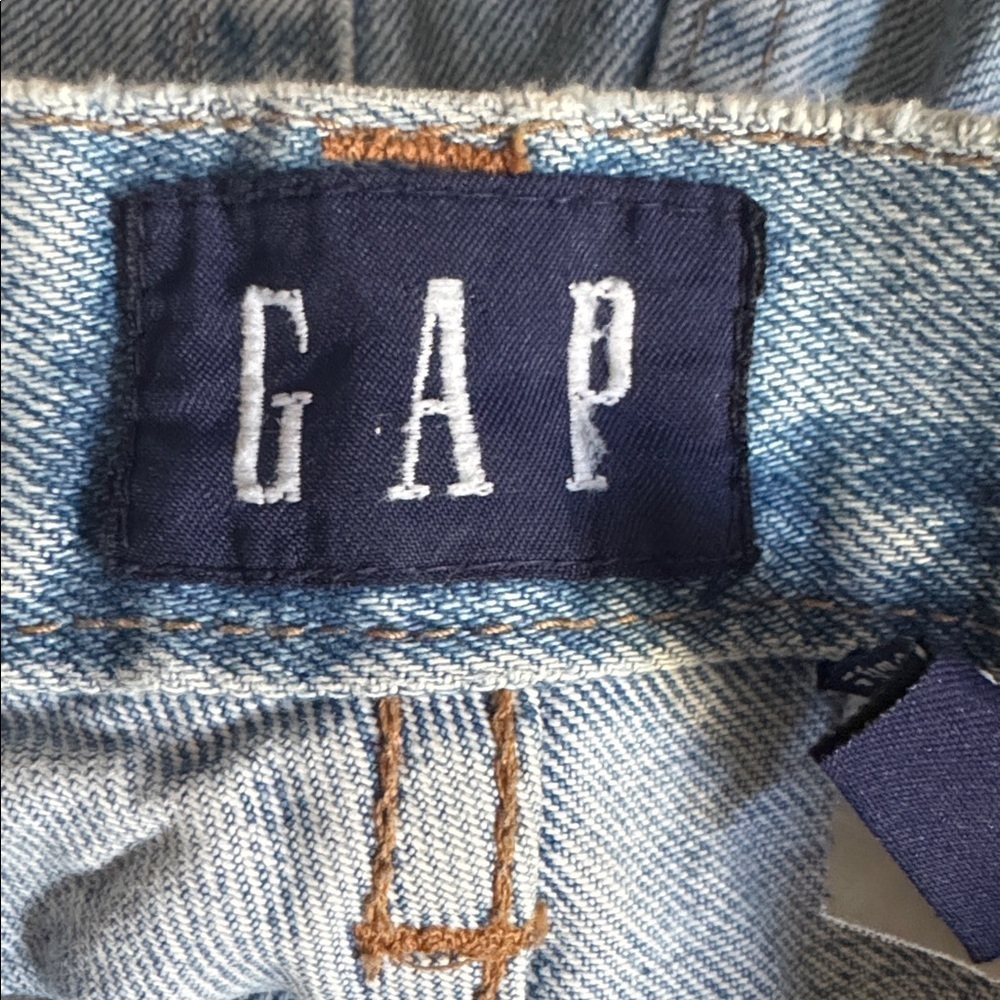 GAP Vintage Embroidered Blue Denim Maxi Skirt Jeans Floral A-Line 8 Patchwork - Picture 7 of 9